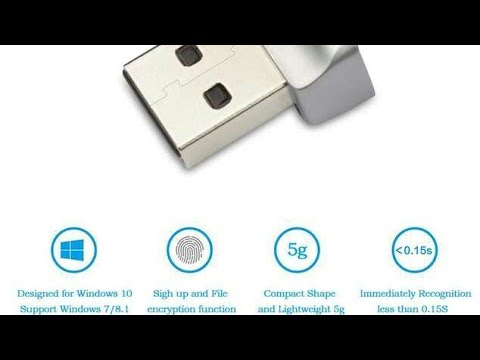 USB Fingerprint Key Reader for Windows 10 Hello - Security Key Biometric Scanner Sensor Dongle